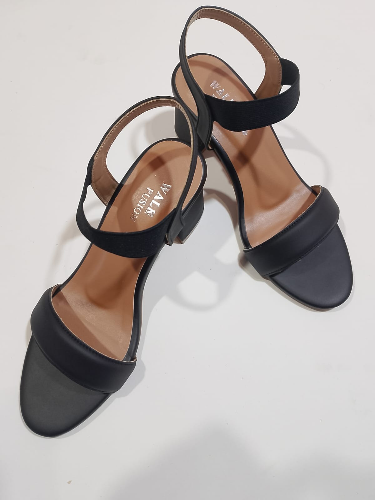 Women’s Black Heel Sandals | Open Toe with Comfortable Strap Design - Image 2