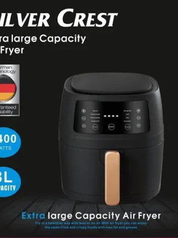 Silver Crest 8 Litre Air Fryer – Large Capacity, Oil-Free Cooking, Fast & Even Heat Circulation